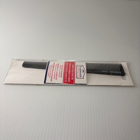 Scalpmaster 7" High Heat Resistant Carbon Barber Cutting Combs 1 pc. NEW - Picture 1 of 4